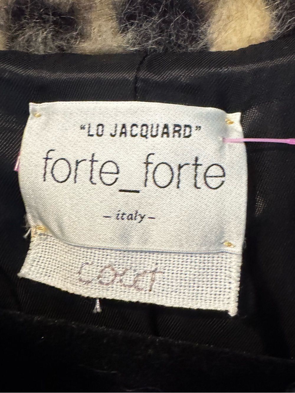 forte forte wool blend leopard long coat jacquard - Picture 6 of 10